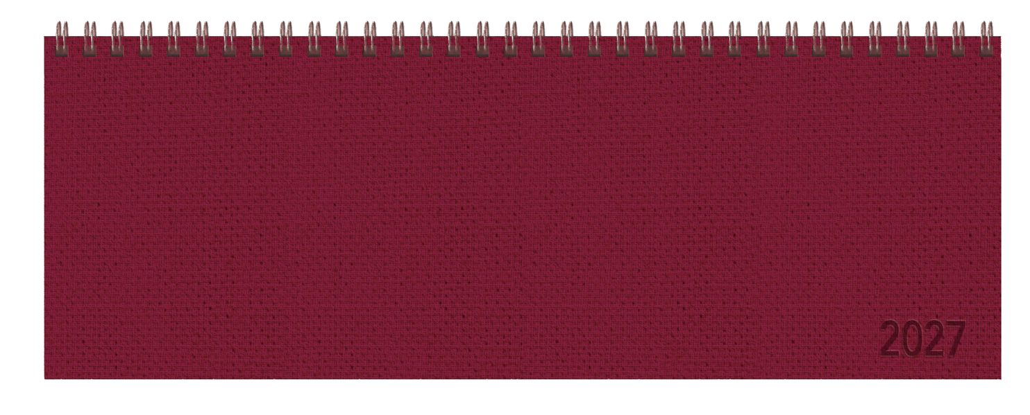 Tischkalender quer Professional Premium 2027 rot
