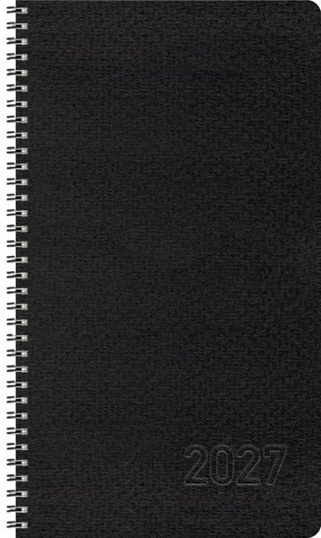Taschenkalender Wochentimer Small Schwarz 2027