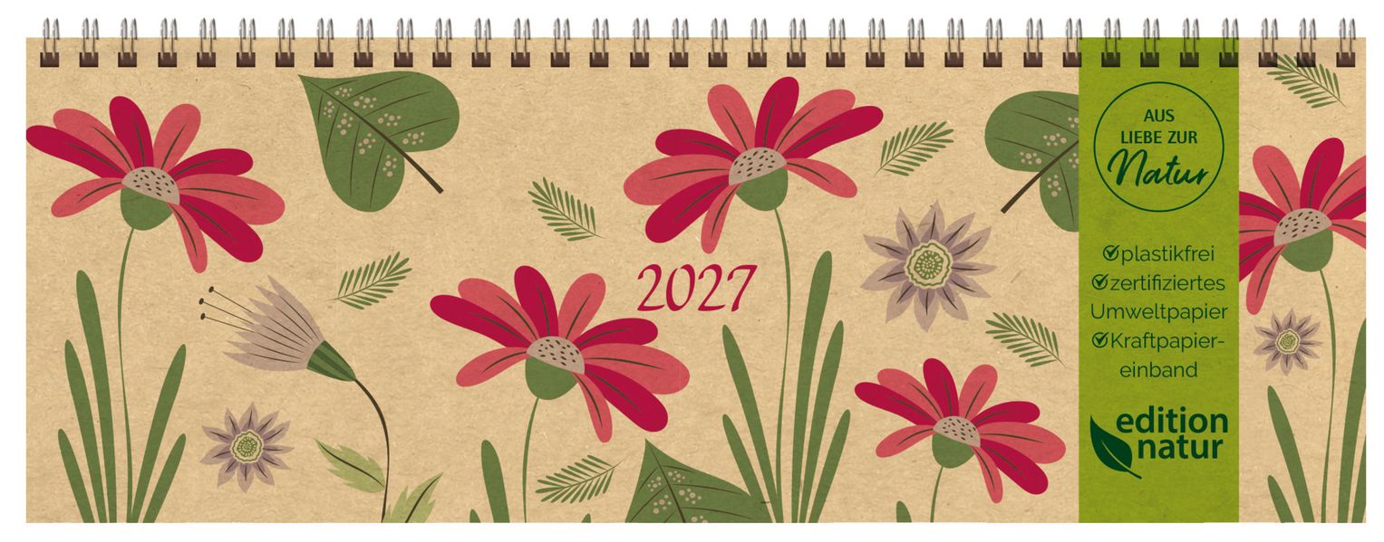 Tischquerkalender Edition Natur Flowers 2027