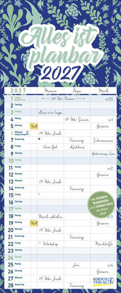 Familientimer Alles ist planbar 2027