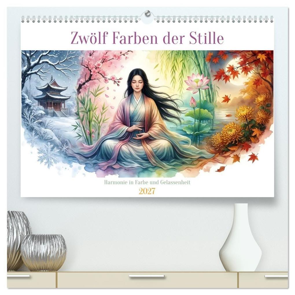 Zwölf Farben der Stille (hochwertiger Premium Wandkalender 2027 DIN A2 quer) Kunstdruck in Hochglanz