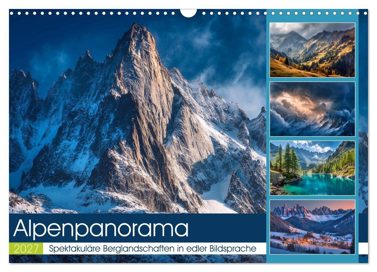 Alpenpanorama (Wandkalender 2027 DIN A3 quer) CALVENDO Monatskalender