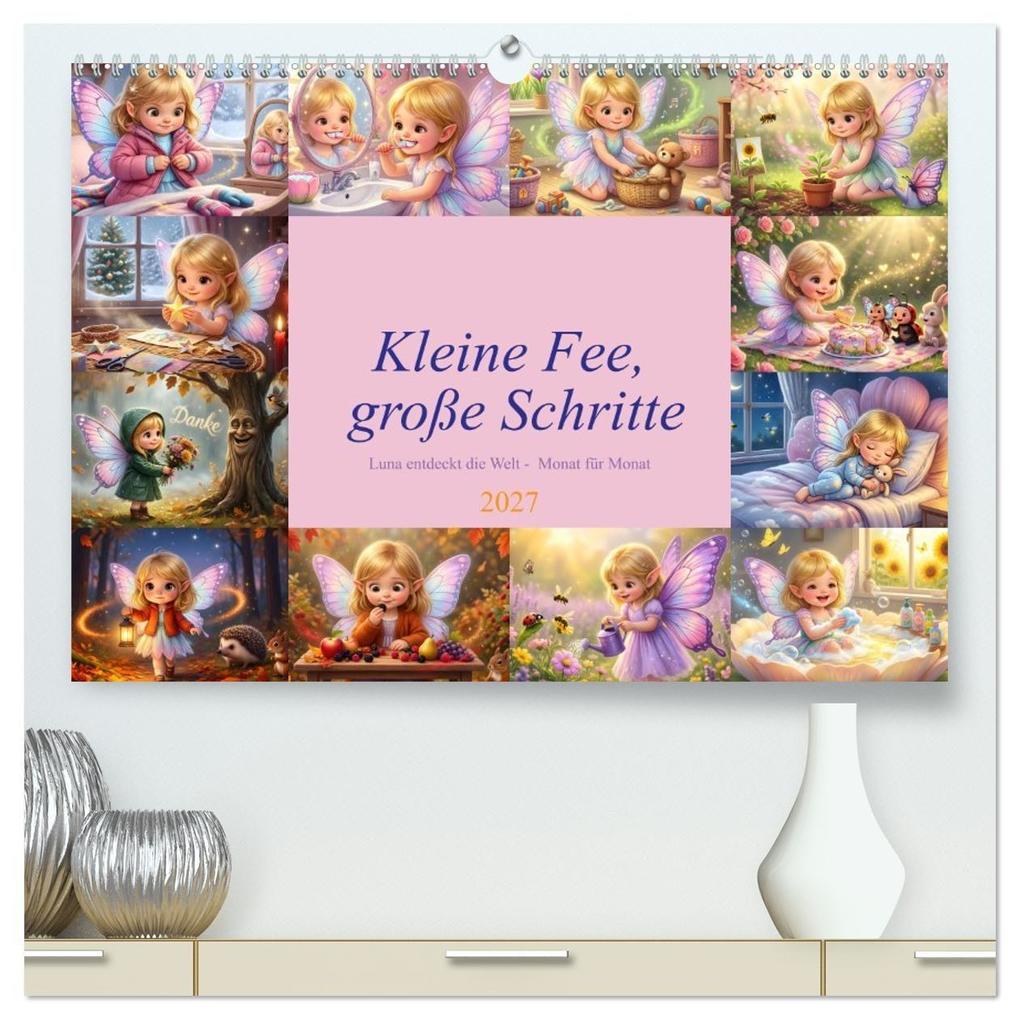 Kleine Fee große Schritte (hochwertiger Premium Wandkalender 2027 DIN A2 quer) Kunstdruck in Hochglanz