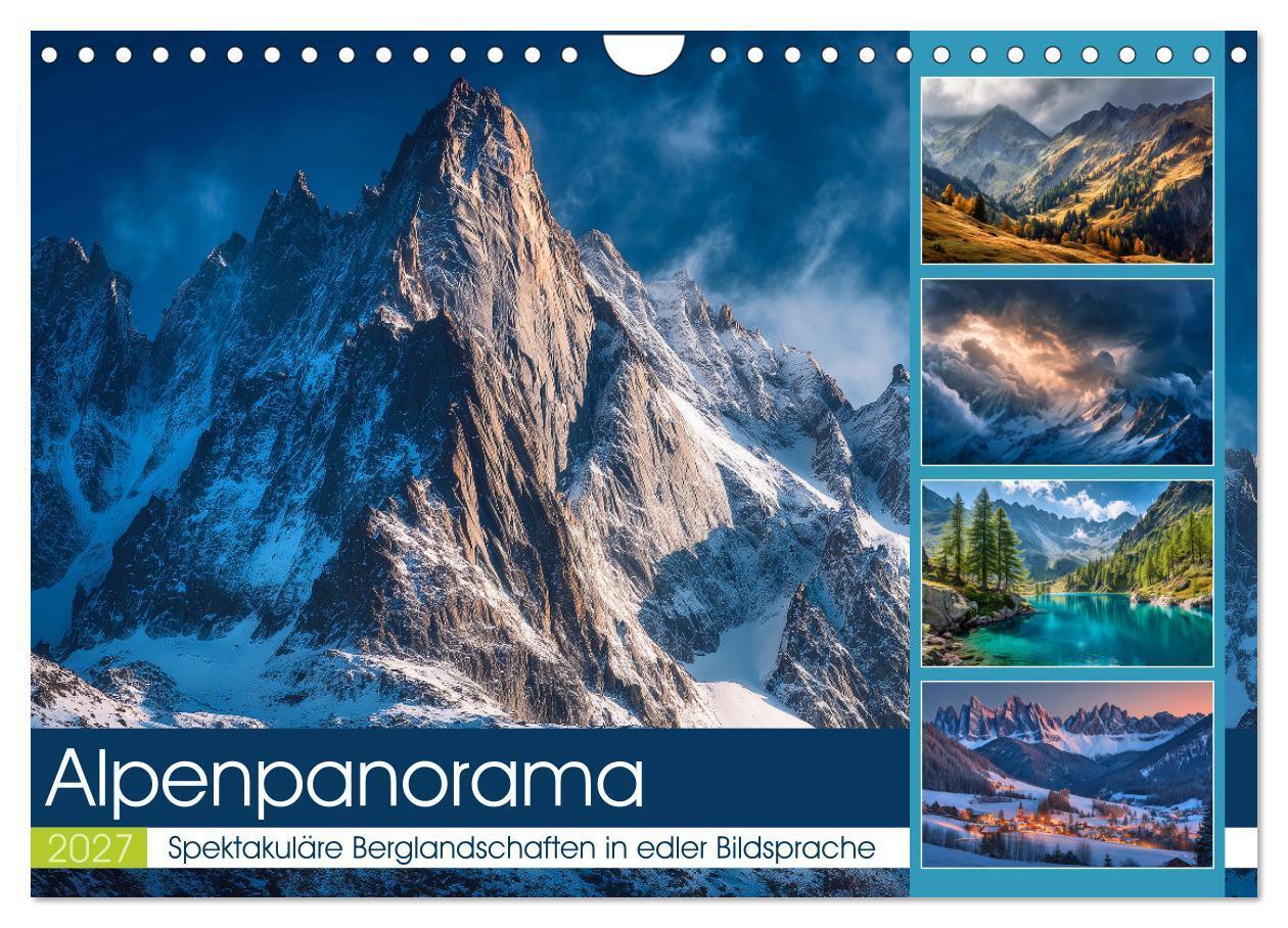 Alpenpanorama (Wandkalender 2027 DIN A4 quer) CALVENDO Monatskalender