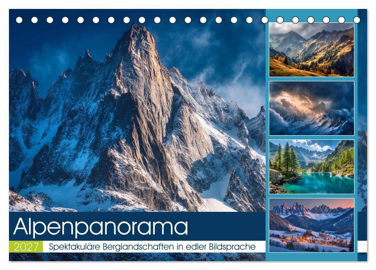 Alpenpanorama (Tischkalender 2027 DIN A5 quer) CALVENDO Monatskalender