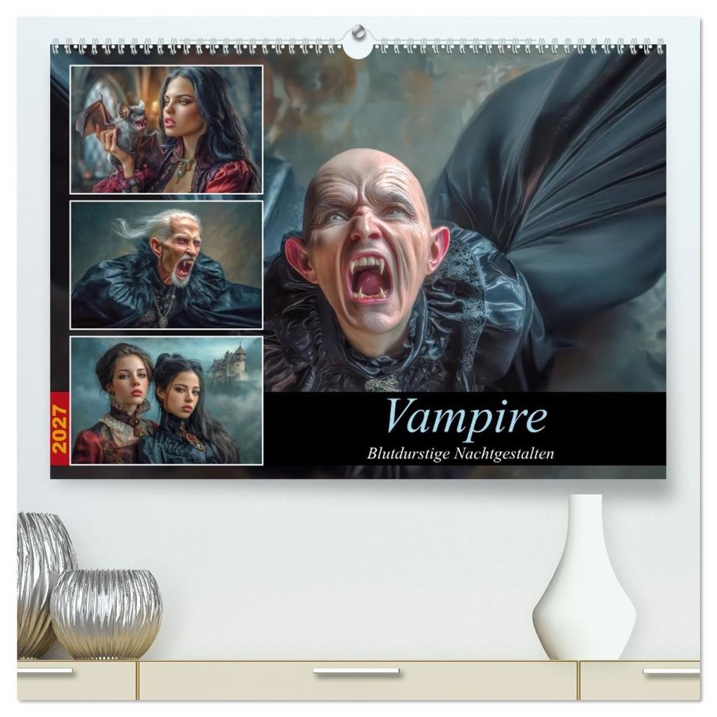 Vampire - Blutdurstige Nachtgestalten (hochwertiger Premium Wandkalender 2027 DIN A2 quer) Kunstdruck in Hochglanz