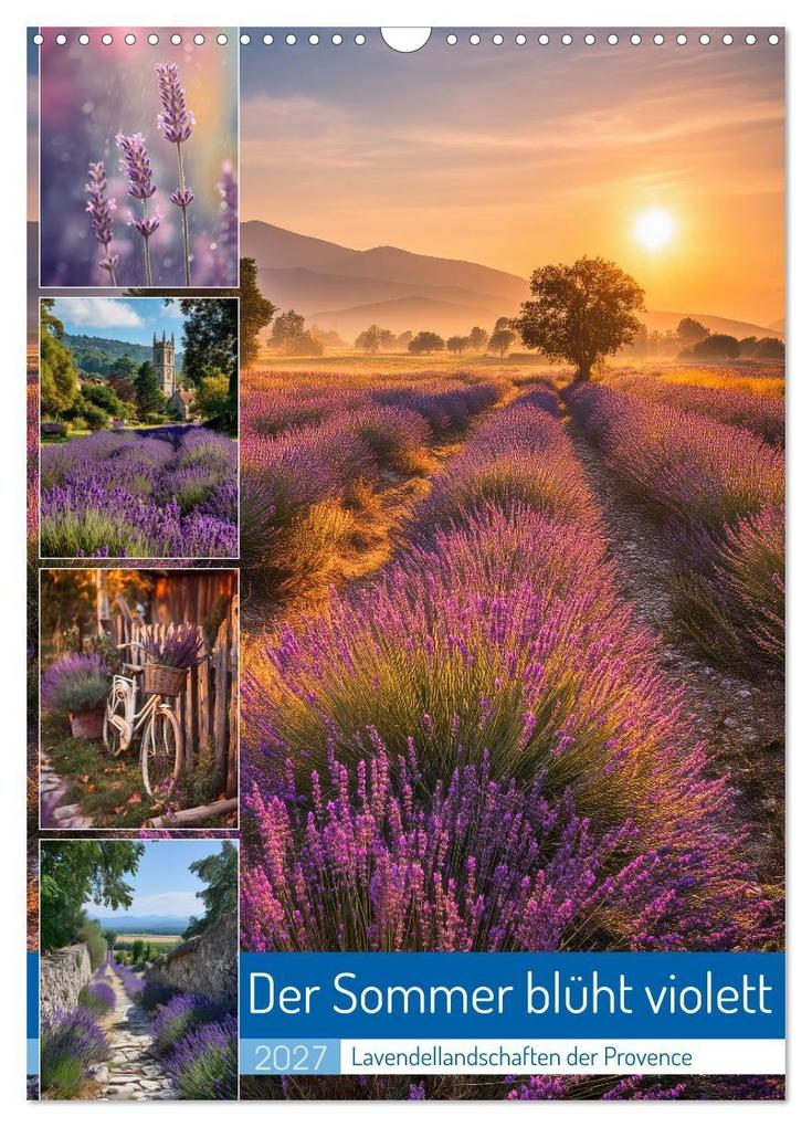 Der Sommer blüht violett (Wandkalender 2027 DIN A3 hoch) CALVENDO Monatskalender
