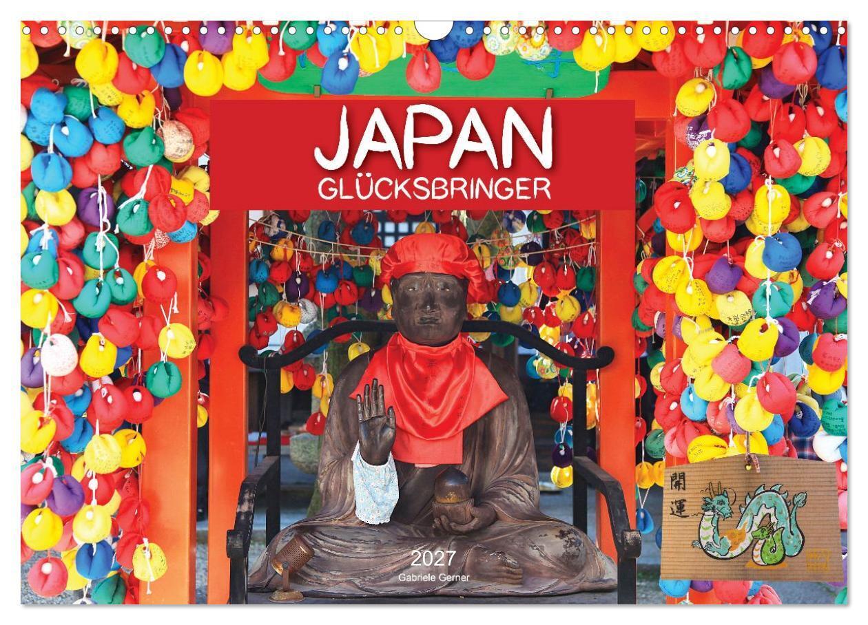 Japan Glücksbringer (Wandkalender 2027 DIN A3 quer) CALVENDO Monatskalender