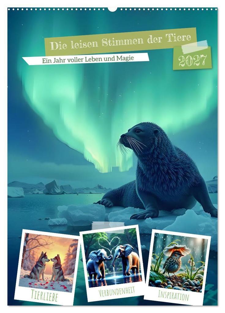 Die leisen Stimmen der Tiere (Wandkalender 2027 DIN A2 hoch) CALVENDO Monatskalender