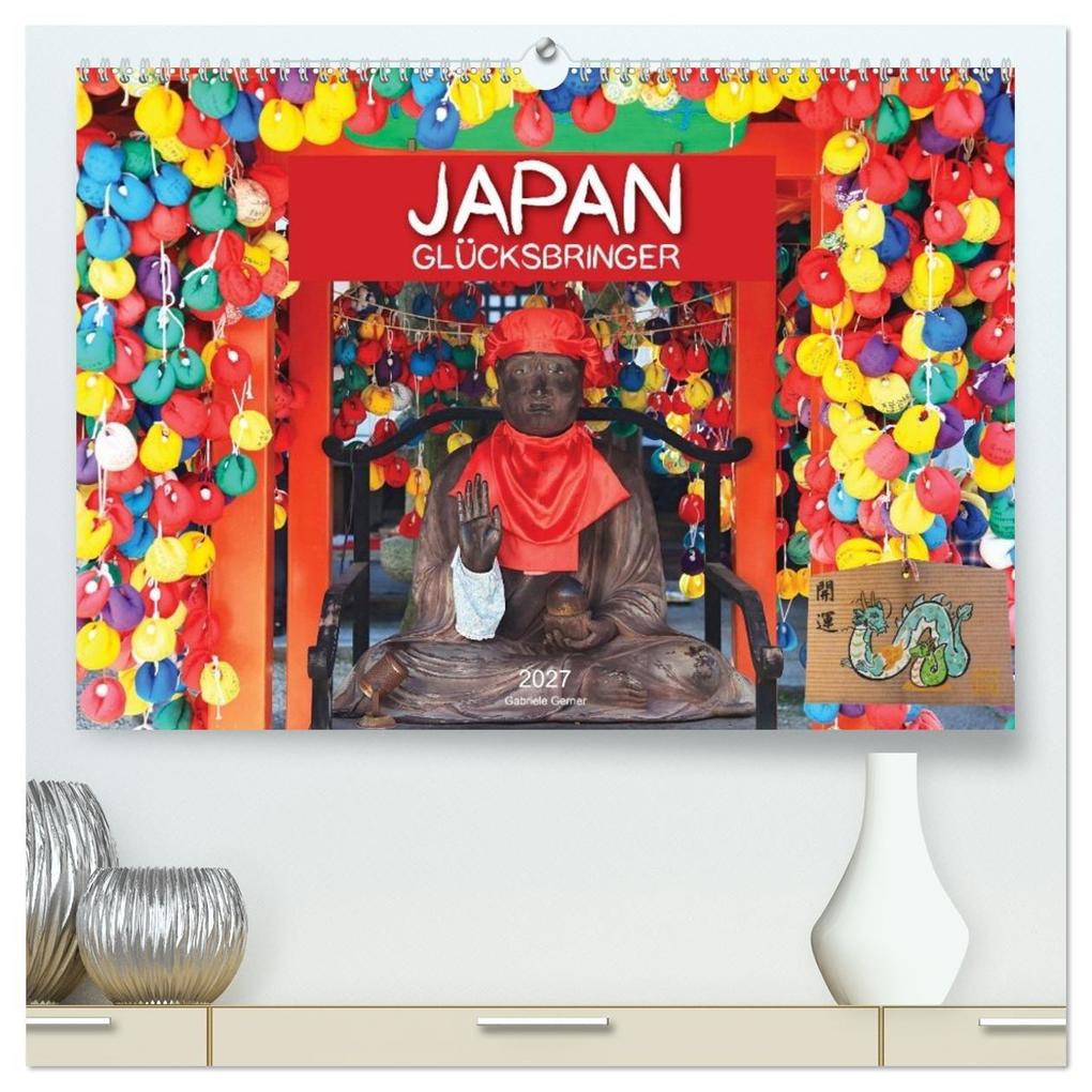 Japan Glücksbringer (hochwertiger Premium Wandkalender 2027 DIN A2 quer) Kunstdruck in Hochglanz