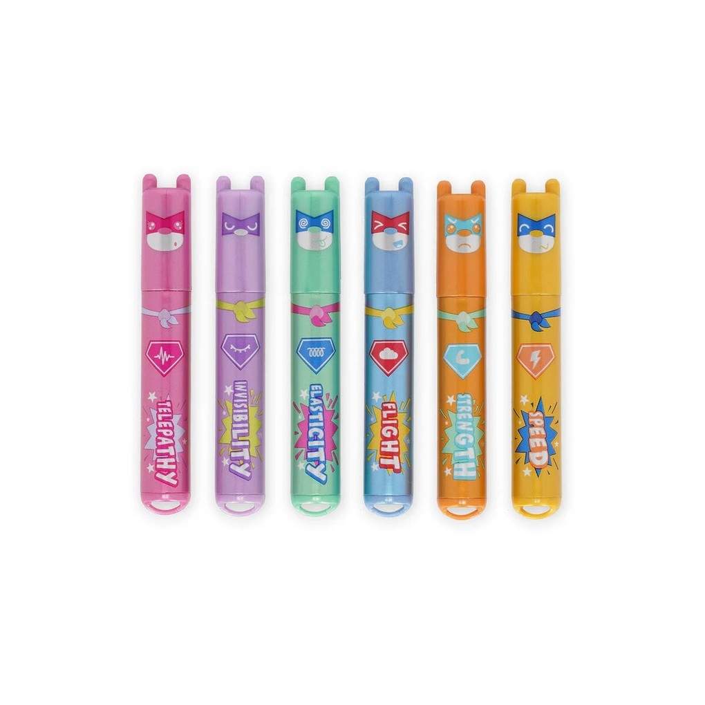 Legami Mini Textmarker - Teddy's Superpower 6er Set