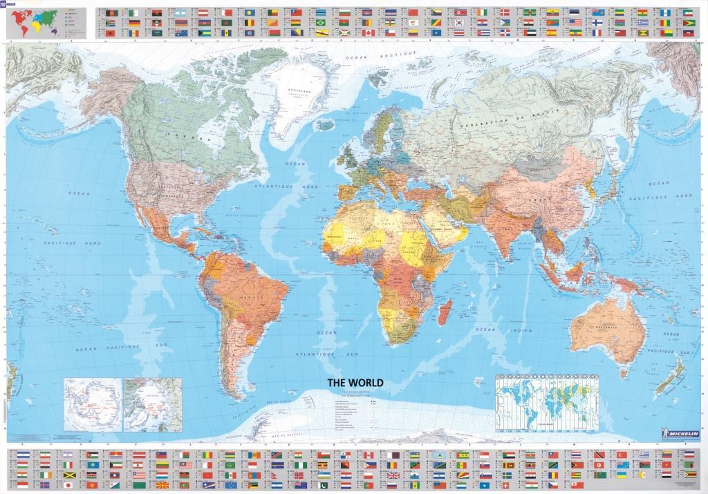Michelin Karte Die Welt englische Ausgabe Plano plastifiziert mit Leiste