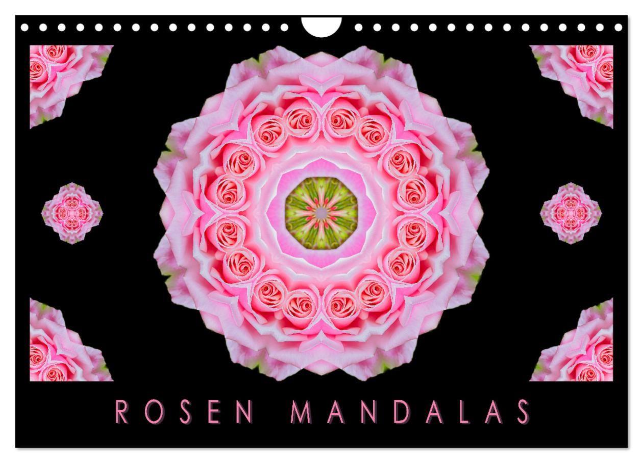 ROSEN MANDALAS (Wandkalender 2027 DIN A4 quer) CALVENDO Monatskalender
