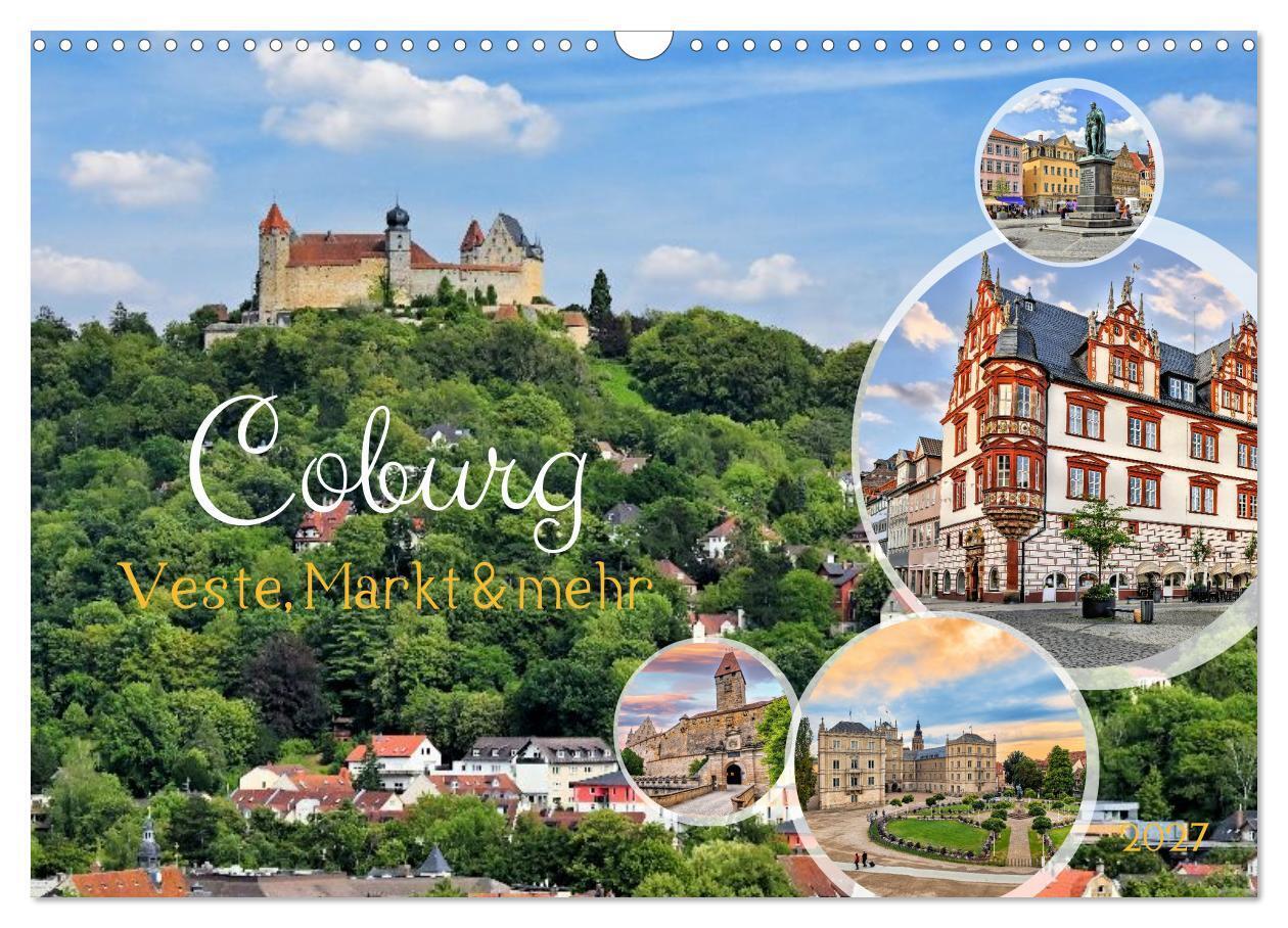 Coburg - Veste Markt & mehr (Wandkalender 2027 DIN A3 quer) CALVENDO Monatskalender