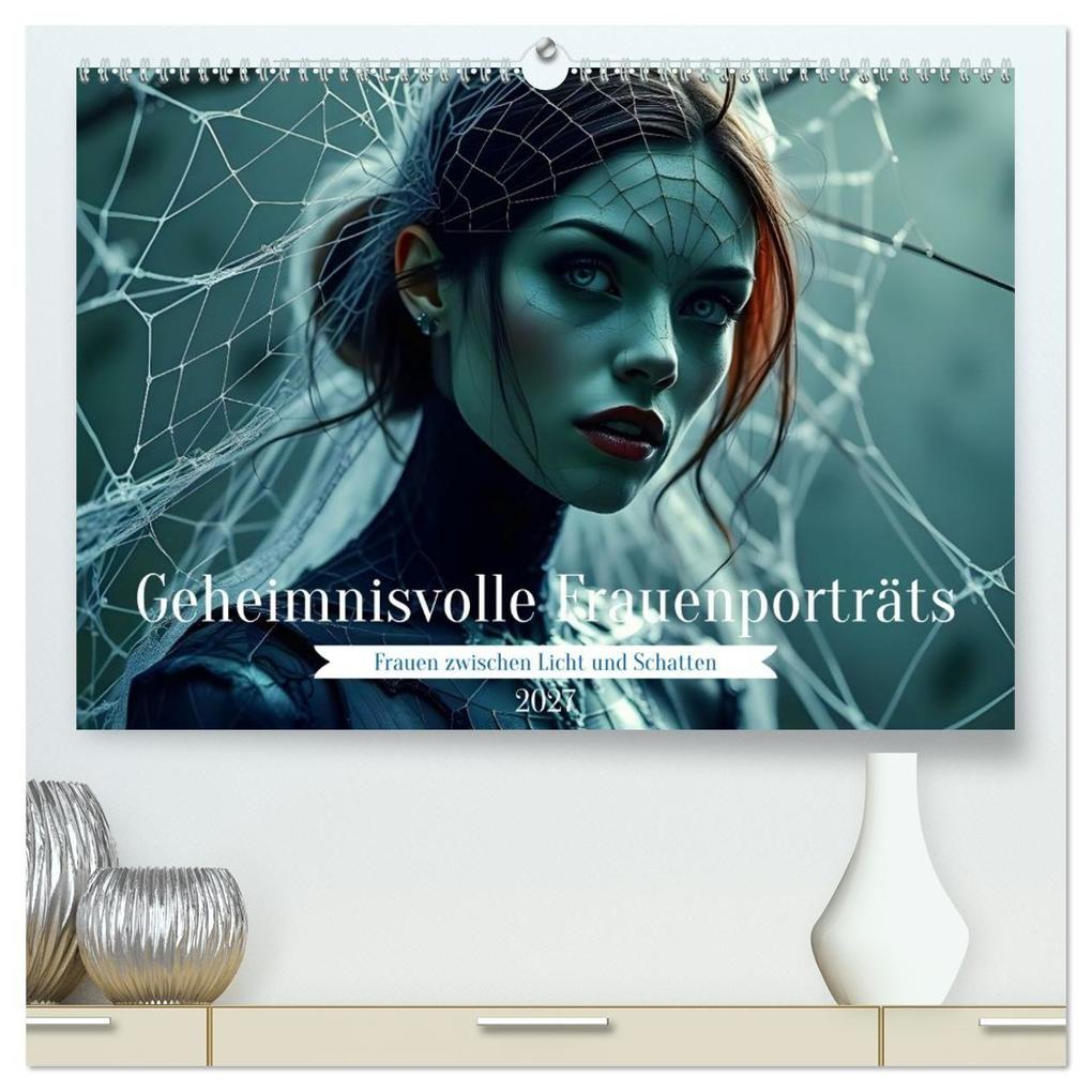 Geheimnisvolle Frauenporträts (hochwertiger Premium Wandkalender 2027 DIN A2 quer) Kunstdruck in Hochglanz