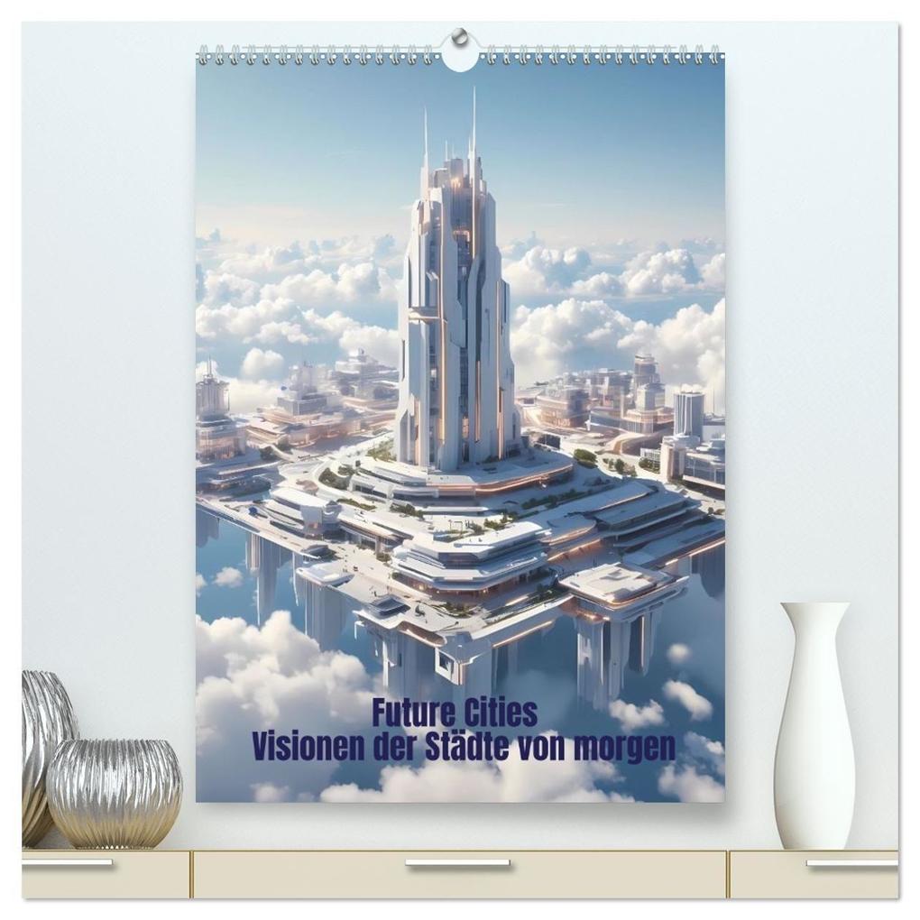 Future Cities - Visionen der Städte von morgen (hochwertiger Premium Wandkalender 2027 DIN A2 hoch) Kunstdruck in Hochglanz