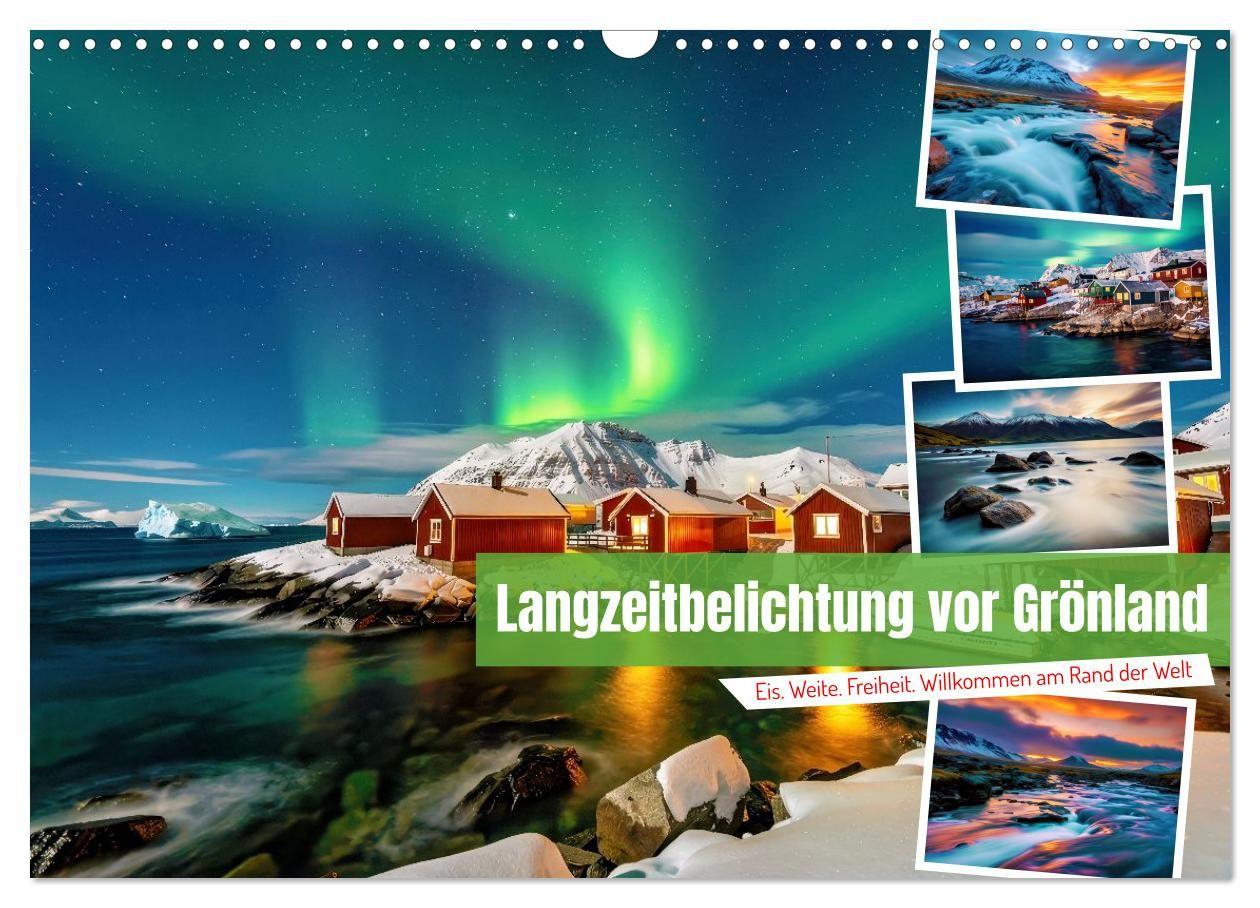 Langzeitbelichtung vor Grönland (Wandkalender 2027 DIN A3 quer) CALVENDO Monatskalender
