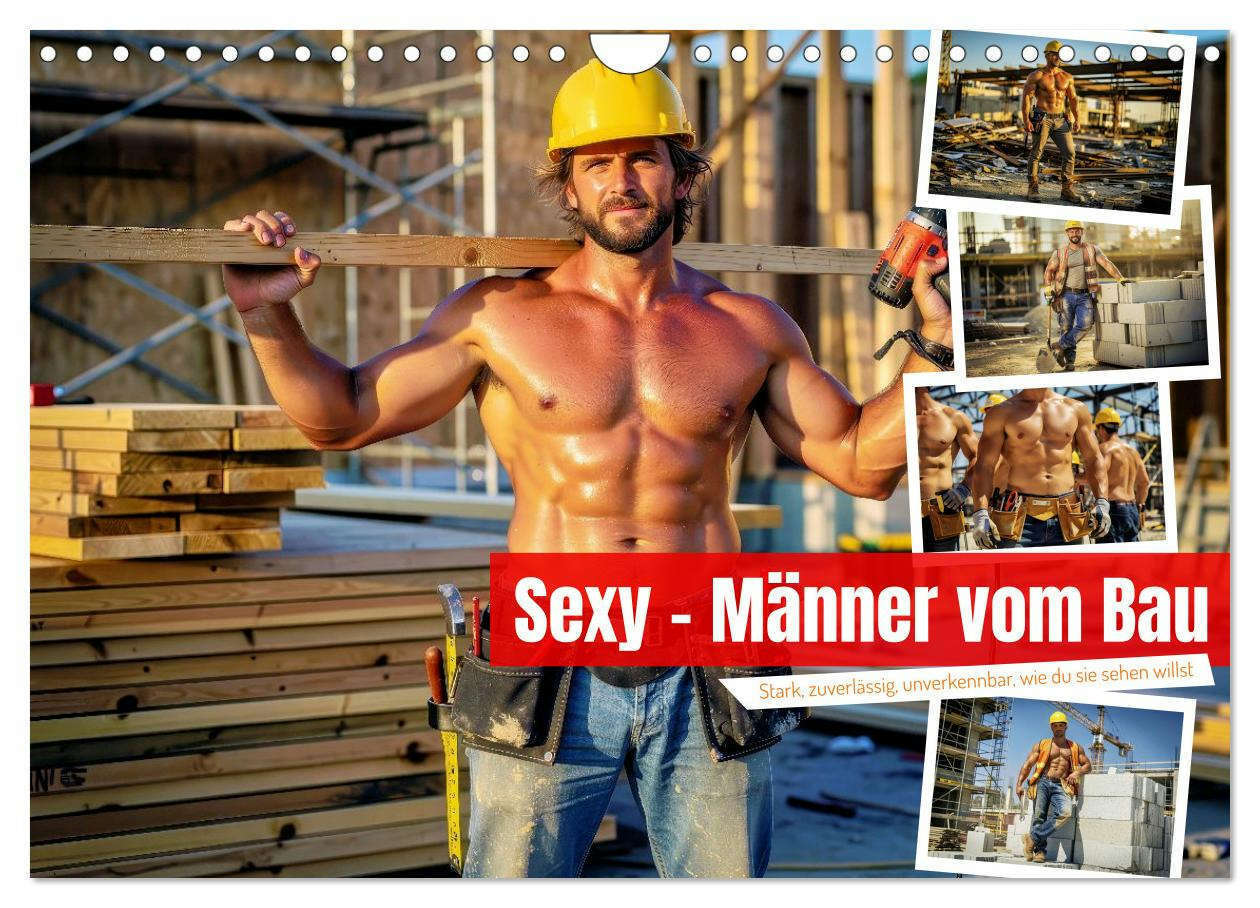 Sexy - Männer vom Bau (Wandkalender 2027 DIN A4 quer) CALVENDO Monatskalender