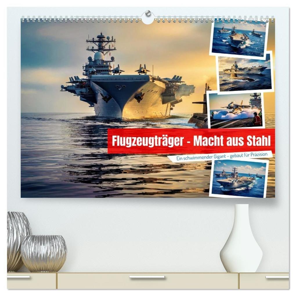 Flugzeugträger - Macht aus Stahl (hochwertiger Premium Wandkalender 2027 DIN A2 quer) Kunstdruck in Hochglanz