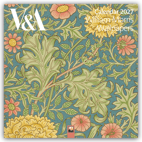 William Morris Wallpapers - Tapetendesign 2027 - Original Flame Tree Publishing-Kalender [Kalender]