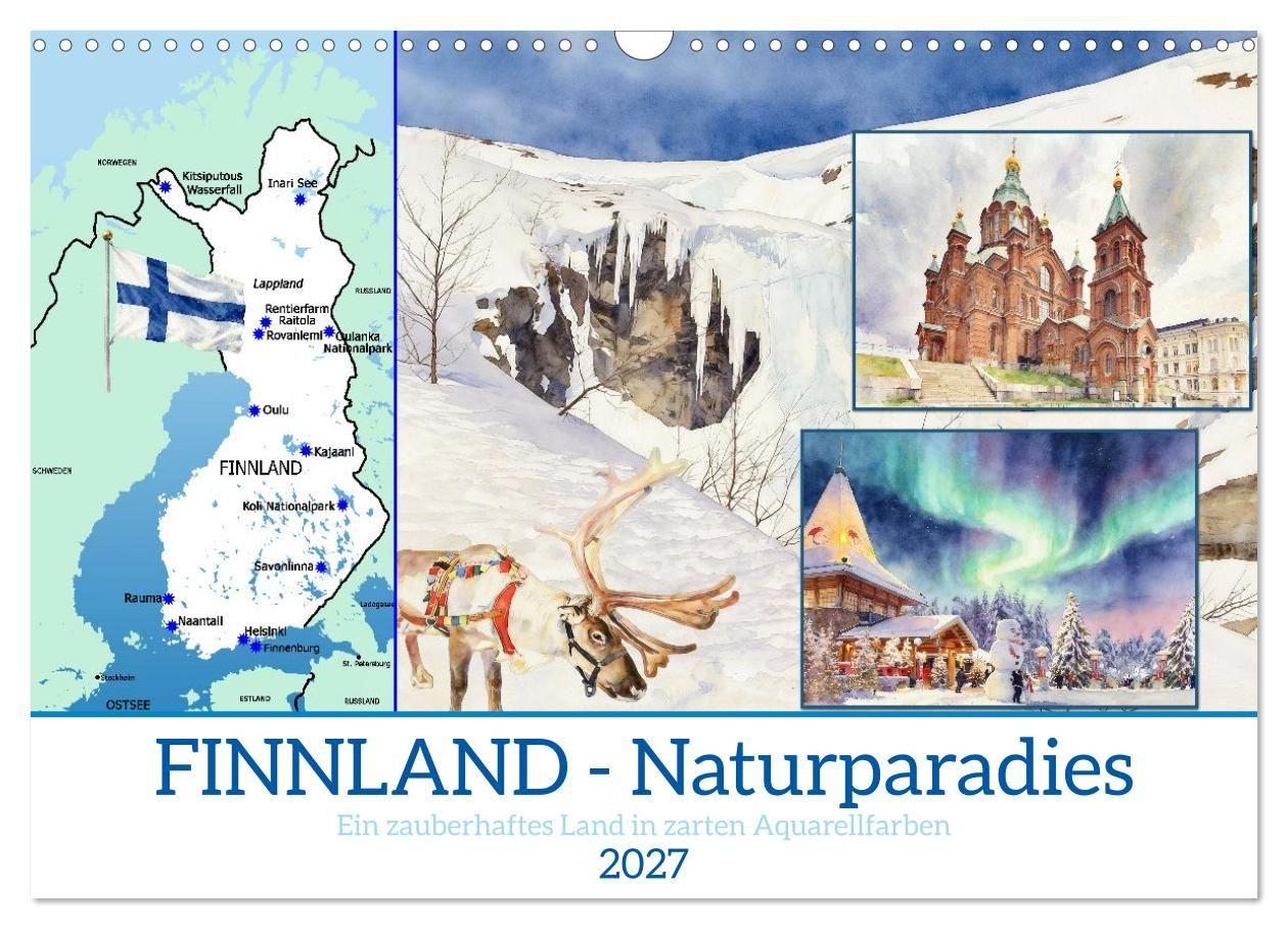 Finnland - Naturparadies (Wandkalender 2027 DIN A3 quer) CALVENDO Monatskalender