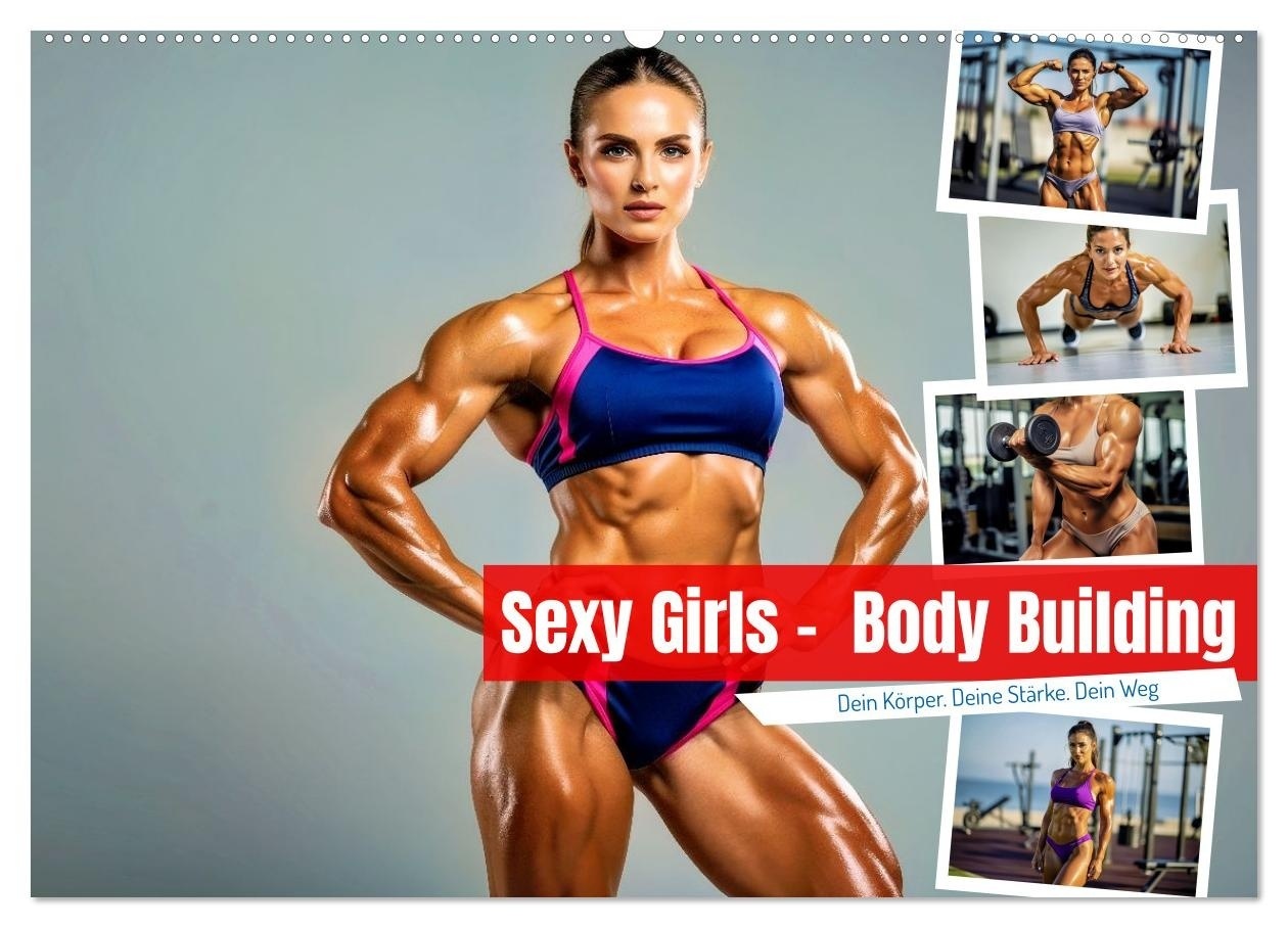 Sexy Girls - Body Building (Wandkalender 2027 DIN A2 quer) CALVENDO Monatskalender