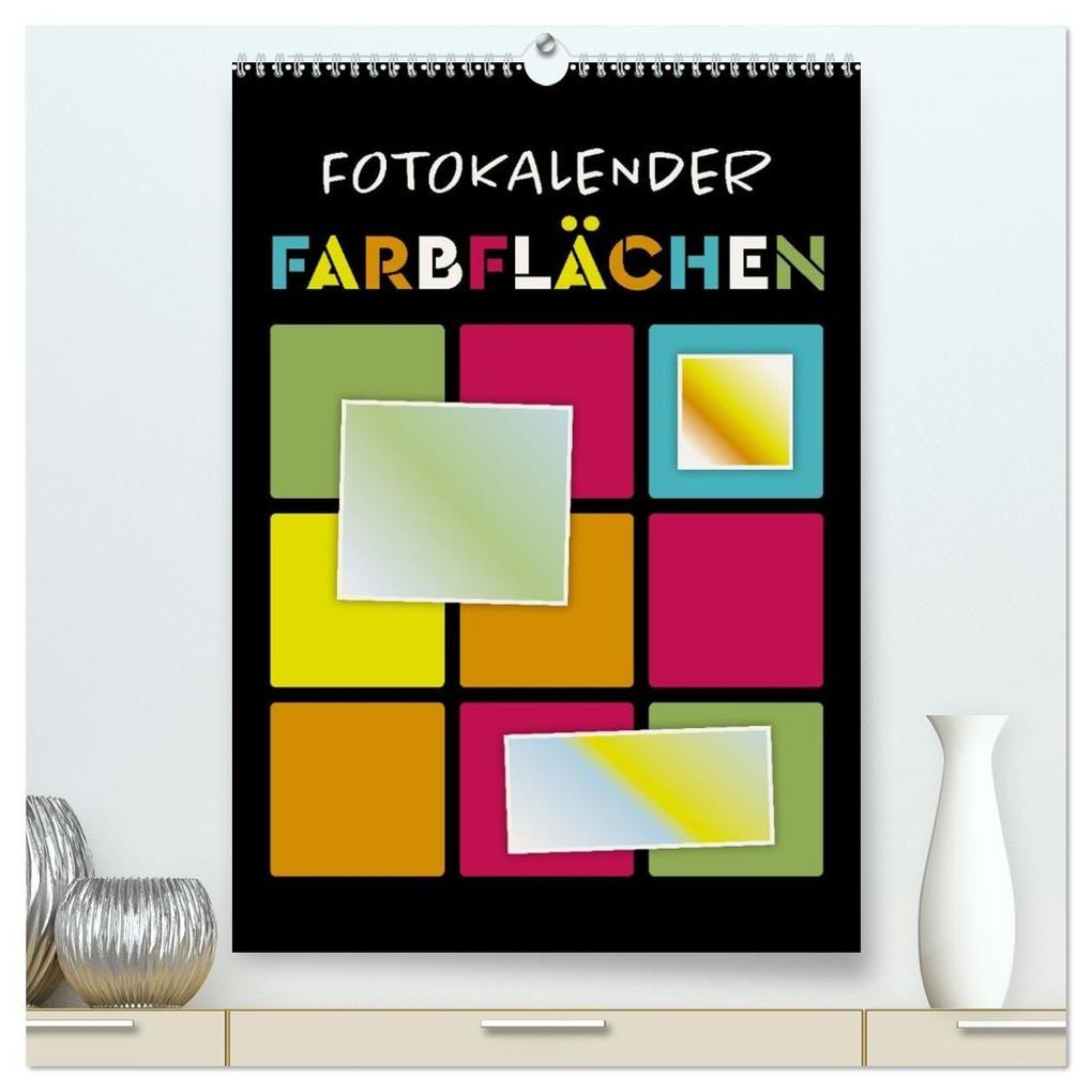 Fotokalender FARBFLÄCHEN (hochwertiger Premium Wandkalender 2027 DIN A2 hoch) Kunstdruck in Hochglanz