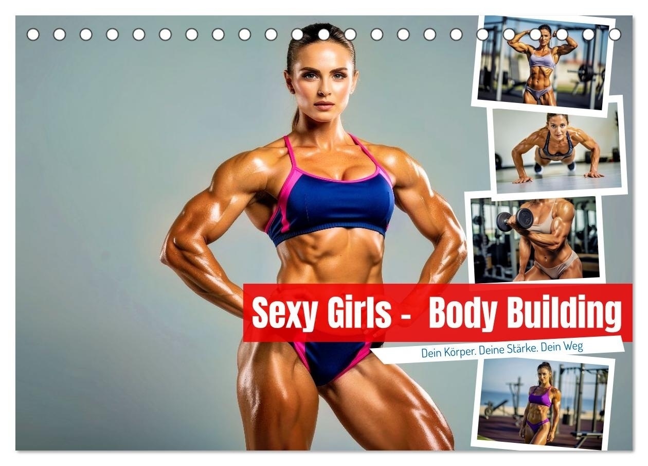 Sexy Girls - Body Building (Tischkalender 2027 DIN A5 quer) CALVENDO Monatskalender