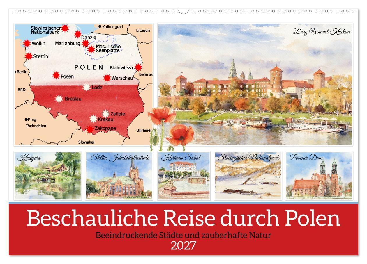 Beschauliche Reise durch Polen (Wandkalender 2027 DIN A2 quer) CALVENDO Monatskalender