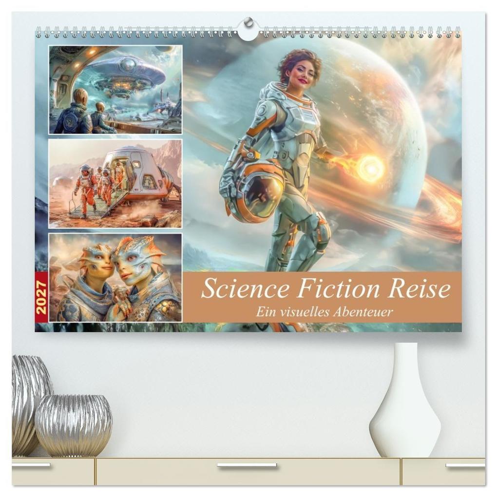 Science Fiction Reise - Ein visuelles Abenteuer (hochwertiger Premium Wandkalender 2027 DIN A2 quer) Kunstdruck in Hochglanz
