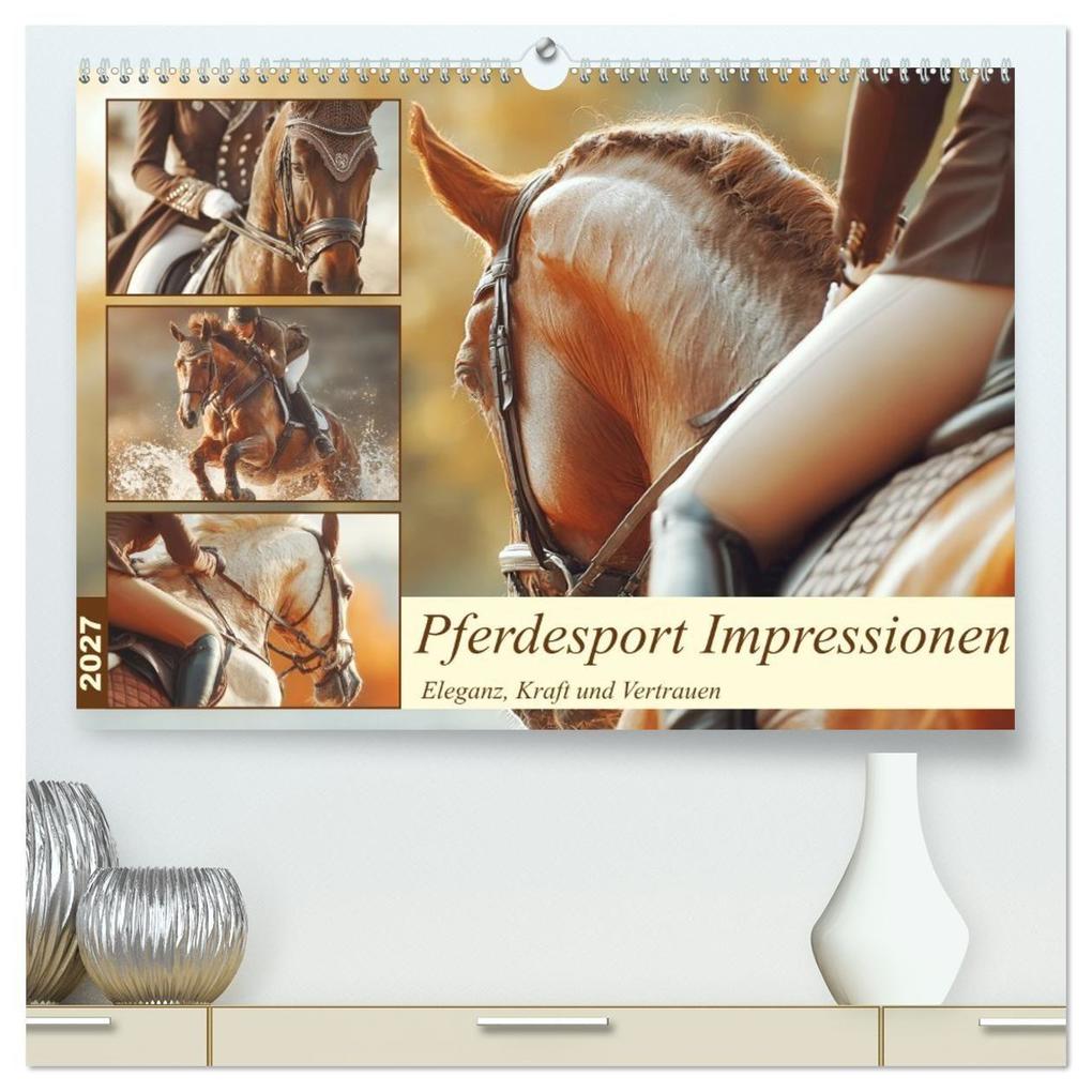 Pferdesport Impressionen. Eleganz Kraft und Vertrauen (hochwertiger Premium Wandkalender 2027 DIN A2 quer) Kunstdruck in Hochglanz