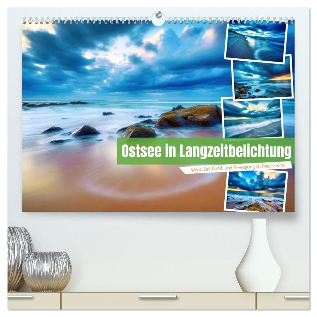Ostsee in Langzeitbelichtung (hochwertiger Premium Wandkalender 2027 DIN A2 quer) Kunstdruck in Hochglanz