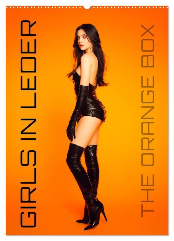 Girls in Leder - The Orange Box (Wandkalender 2027 DIN A2 hoch) CALVENDO Monatskalender
