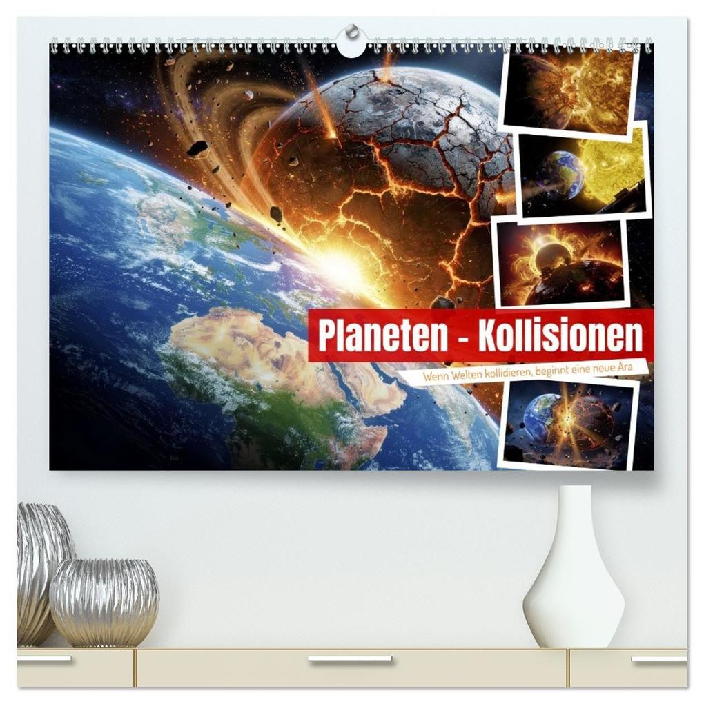 Planeten - Kollisionen (hochwertiger Premium Wandkalender 2027 DIN A2 quer) Kunstdruck in Hochglanz