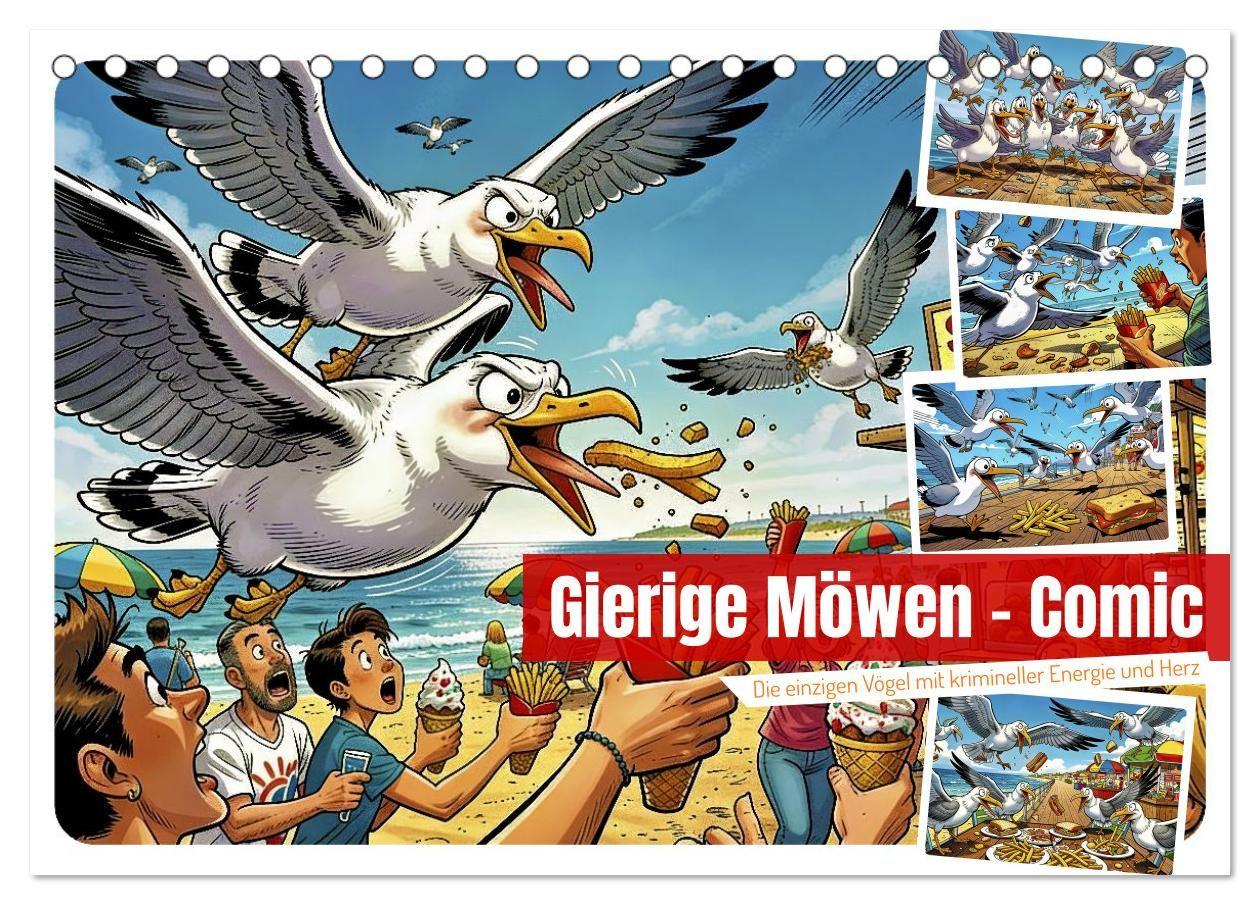 Gierige Möwen - Comic (Tischkalender 2027 DIN A5 quer) CALVENDO Monatskalender