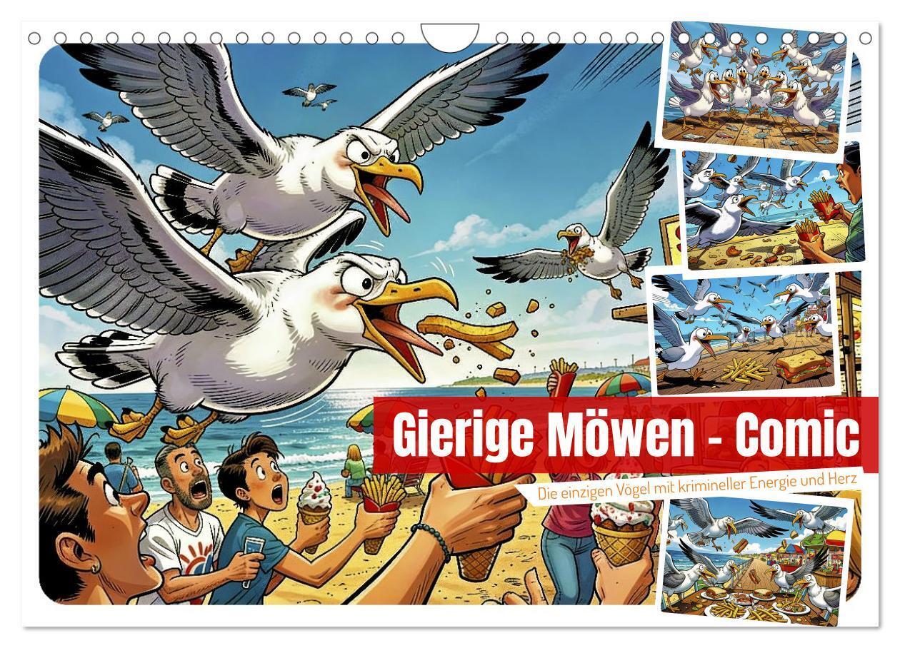 Gierige Möwen - Comic (Wandkalender 2027 DIN A4 quer) CALVENDO Monatskalender