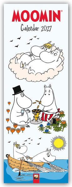 Moomin - Mumin Kalender - Slimline-Kalender 2027 - Original Flame Tree Publishing-Kalender Slimeline [Kalender]