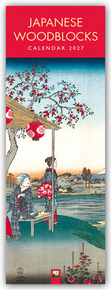 Japanese Woodblocks - Japanische Holzschnitte - Slimline-Kalender 2027 - Original Flame Tree Publishing-Kalender Slimeline [Kalender]