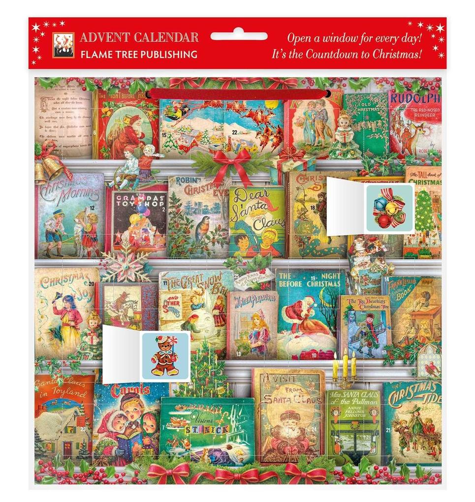 Christmas Bookshelf Advent Calendar (with Stickers)