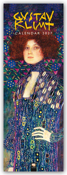 Gustav Klimt - Slimline-Kalender 2027 - Original Flame Tree Publishing-Kalender Slimeline [Kalender]