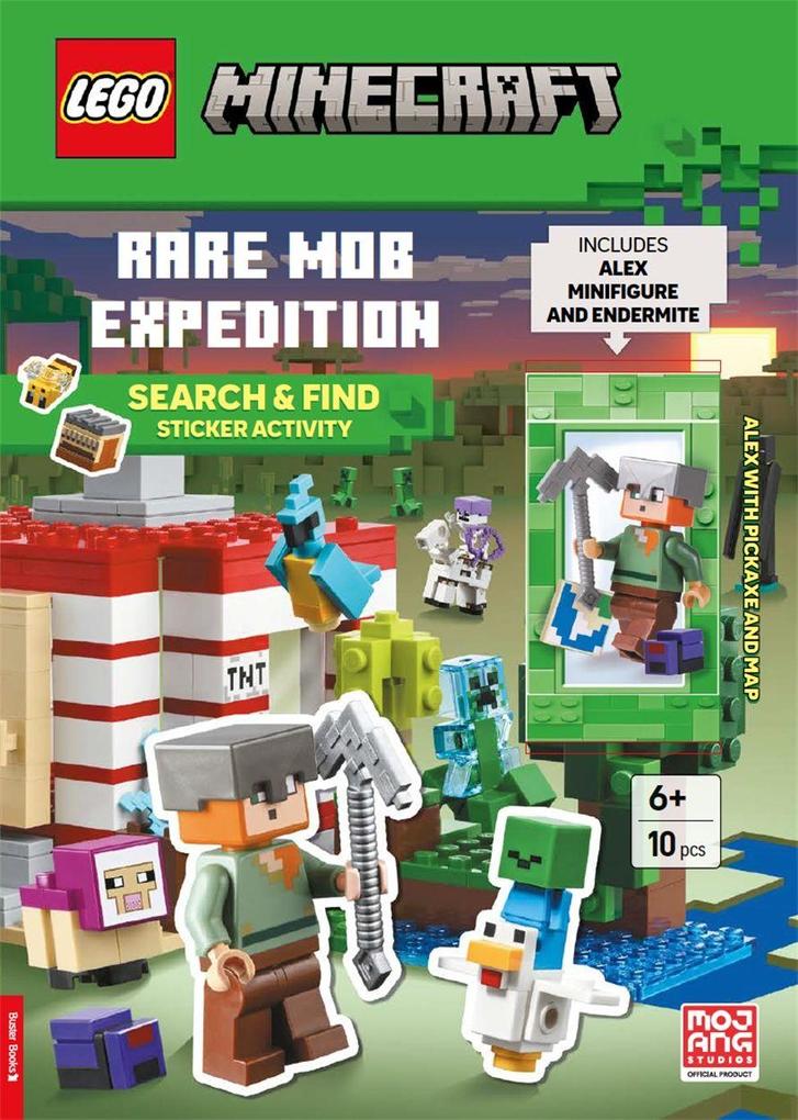 LEGO® Minecraft(TM): Rare Mob Expedition - Search & Find Sticker Activity Book (with Alex minifigure endermite pickaxe and map)