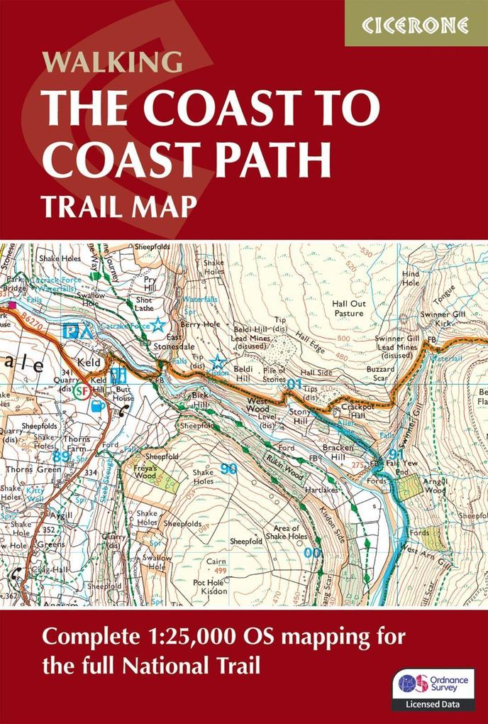 Walking the Coast to Coast Path Trail Map