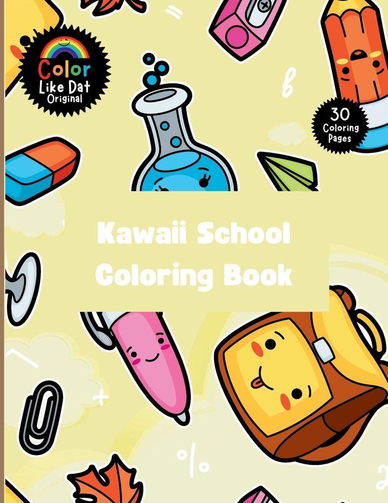 Kawaii School Coloring Book