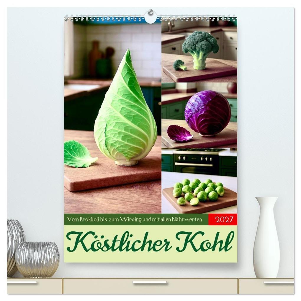 Köstlicher Kohl (hochwertiger Premium Wandkalender 2027 DIN A2 hoch) Kunstdruck in Hochglanz