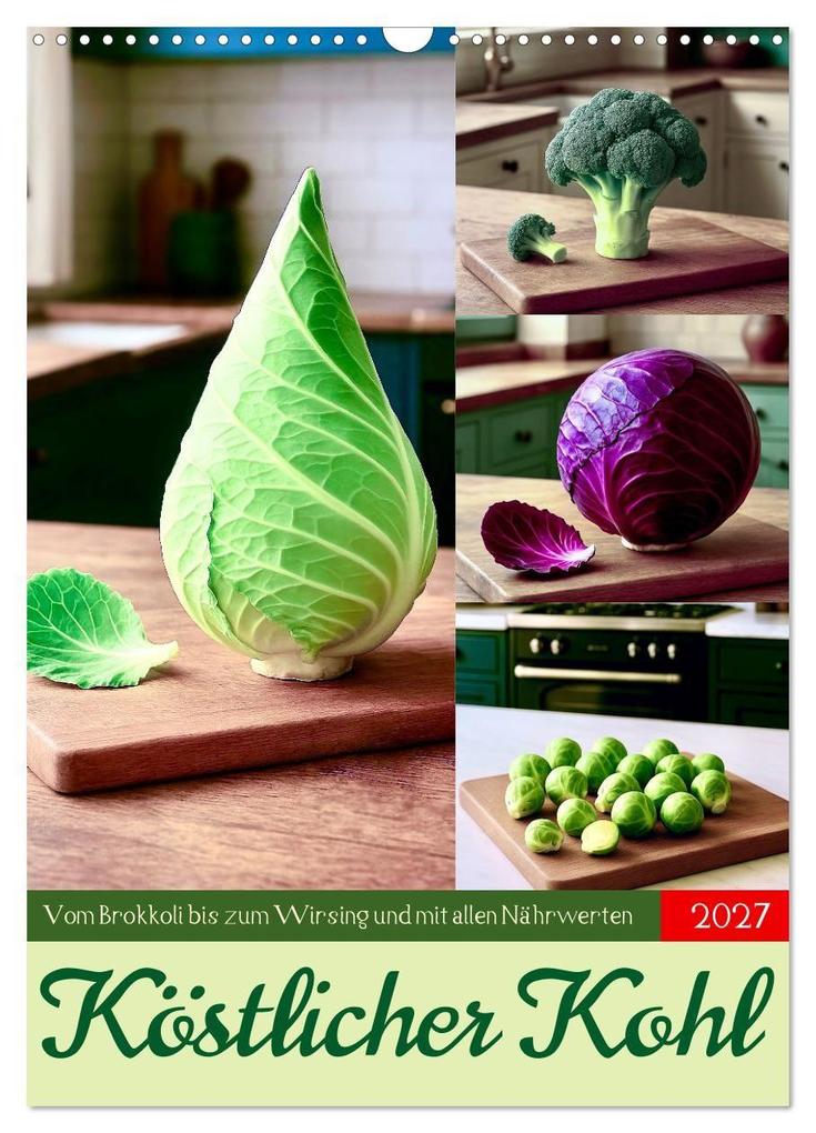 Köstlicher Kohl (Wandkalender 2027 DIN A3 hoch) CALVENDO Monatskalender