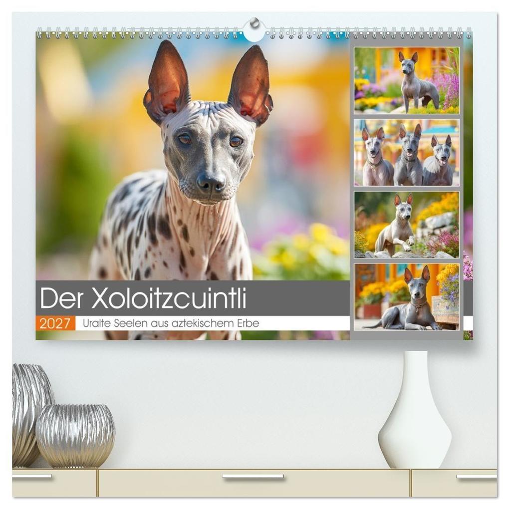 Der Xoloitzcuintli. Uralte Seelen aus aztekischem Erbe (hochwertiger Premium Wandkalender 2027 DIN A2 quer) Kunstdruck in Hochglanz