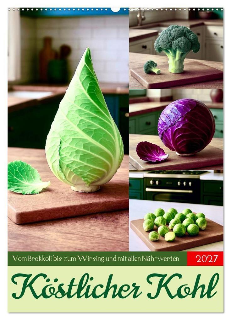 Köstlicher Kohl (Wandkalender 2027 DIN A2 hoch) CALVENDO Monatskalender