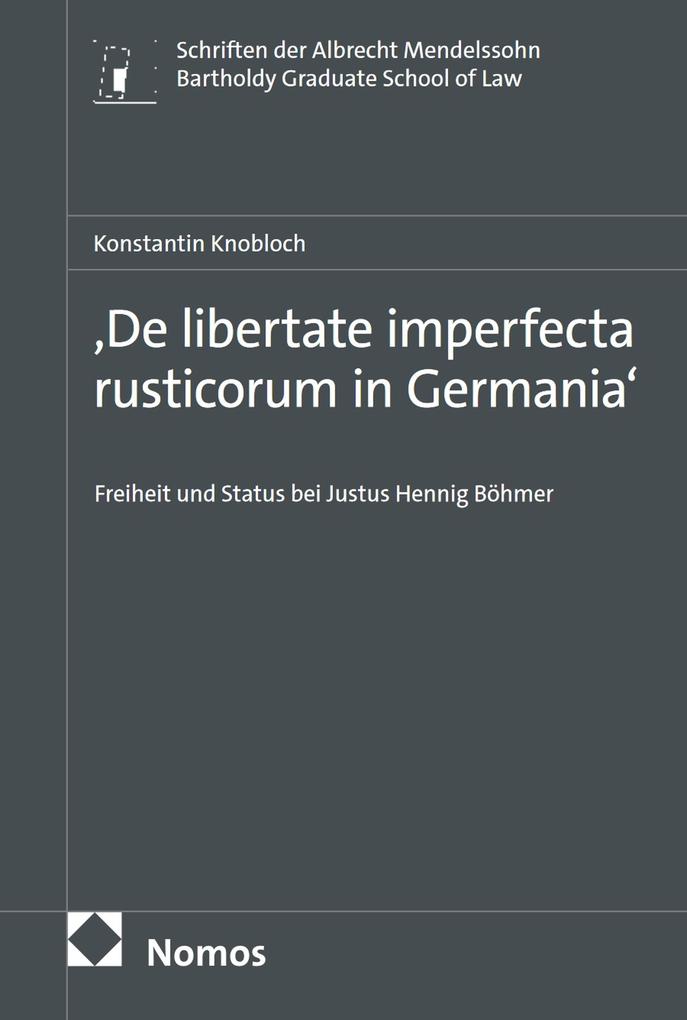 'De libertate imperfecta rusticorum in Germania'