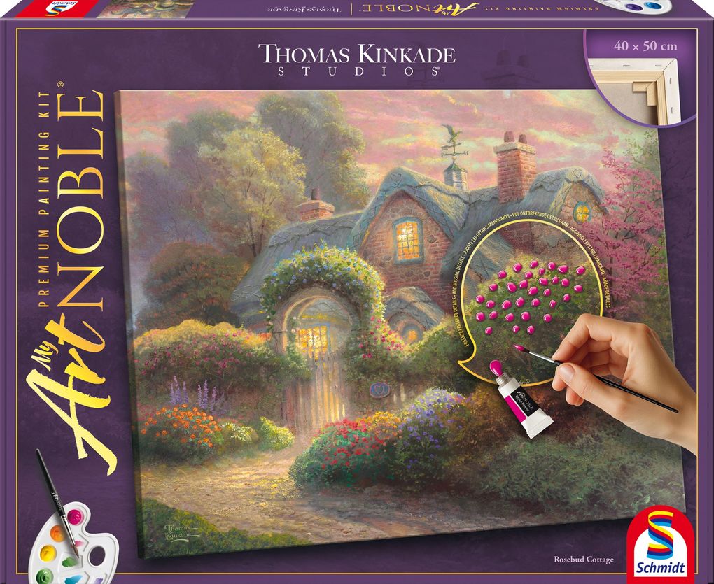My ArtNoble T.Kinkade Rosebud Cottage