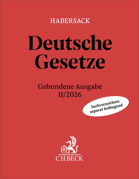 Deutsche Gesetze Gebundene Ausgabe II/2026